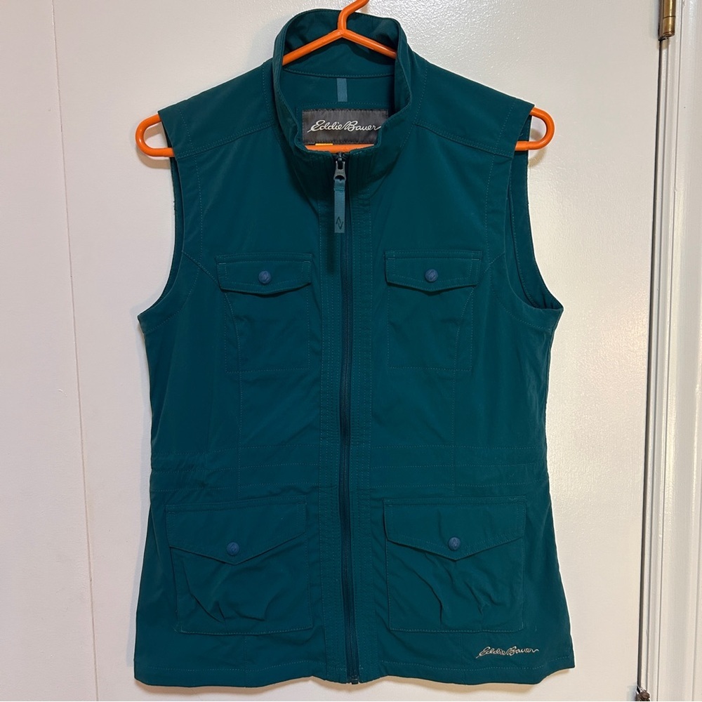 Eddie Bauer Women's Multi Pocket Travex Teal Vest